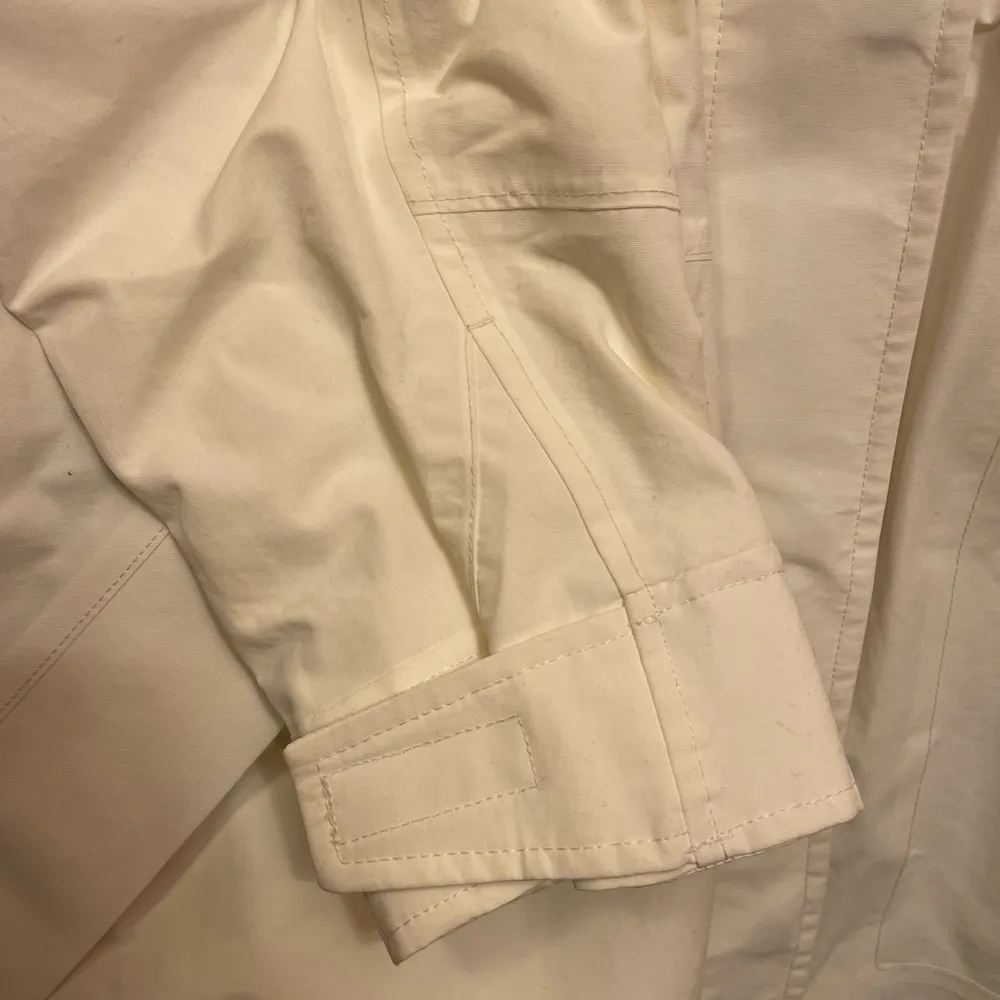 Lands' End Winter White Squall Parka Coat Hood Full Zip & Button Light Lining 1X - Image 2