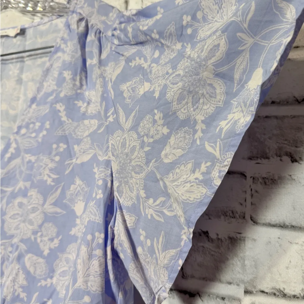 Lush Lavender Floral Tie-Front‎ Blouse - Image 5