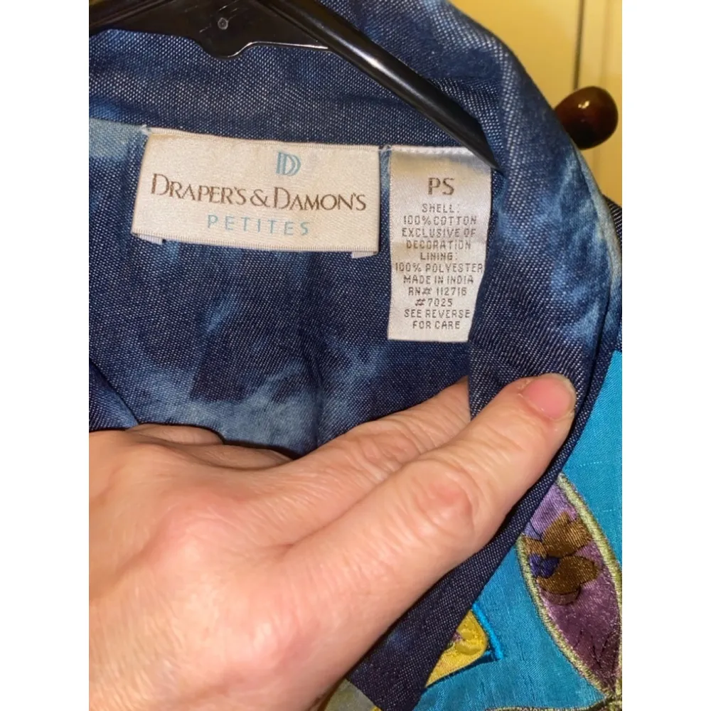 Women's Draper's & Damon's Jacket Size PS Blue - Image 2