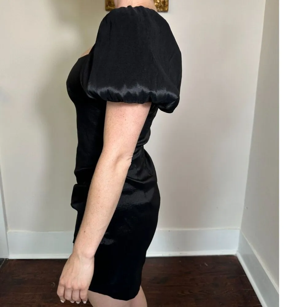 Vintage Y2K Puffy Sleeve Little Black Dress Fits like Size 4 NWT! - Image 5