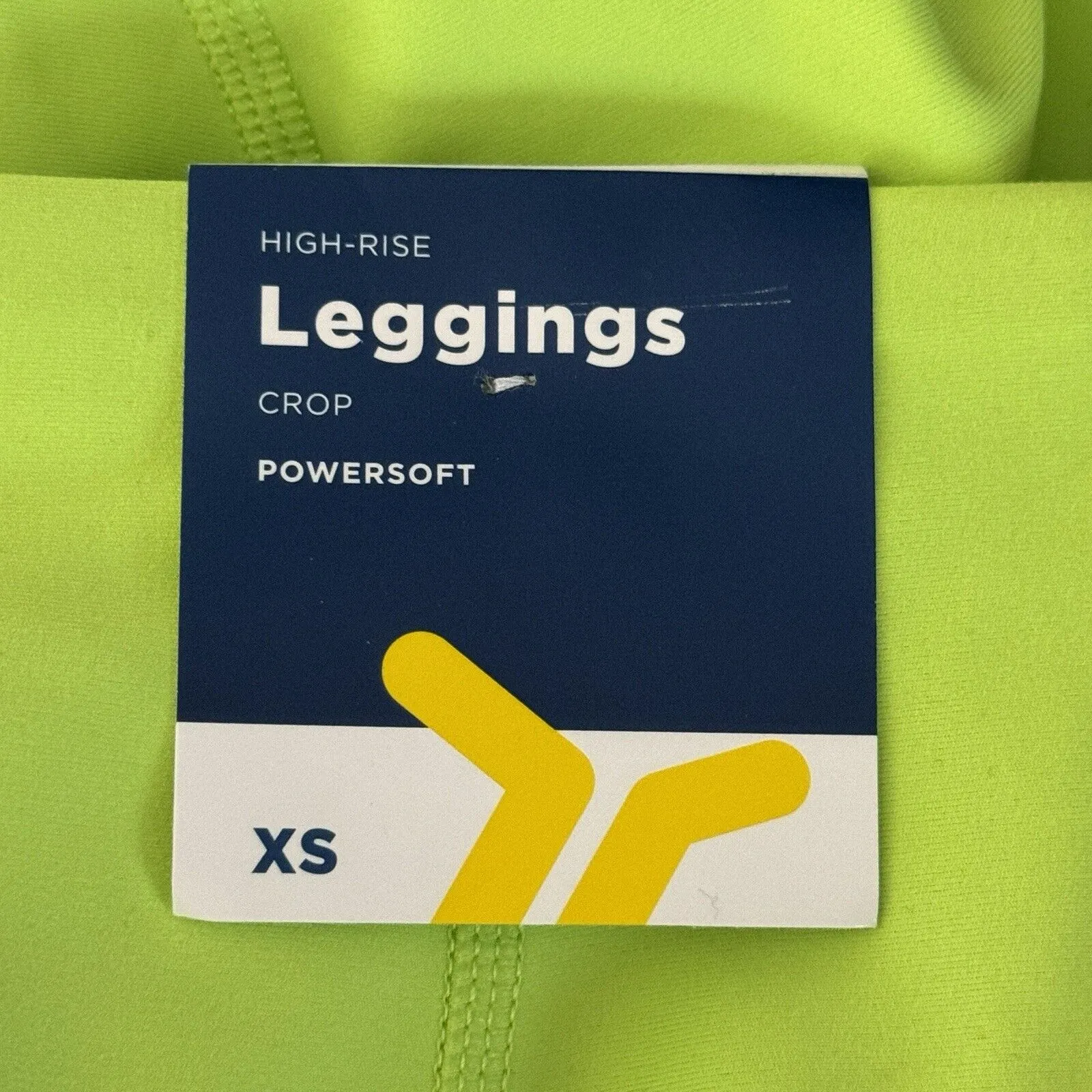 Old Navy Active Leggings Womens XS Neon Green Cropped Athleisure High Visibility - Image 5