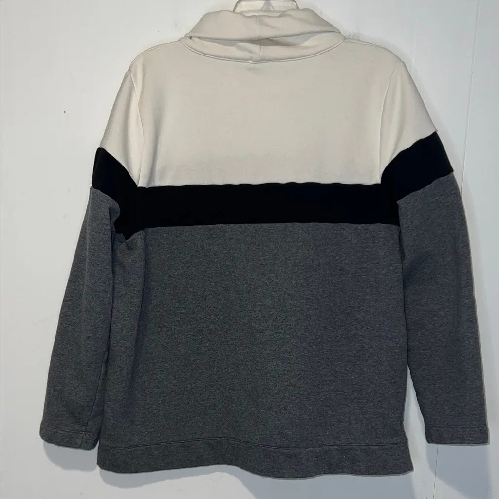 T by Talbot Colorblock Turtleneck Sweatshirt T46 Gray Size XL - Image 2