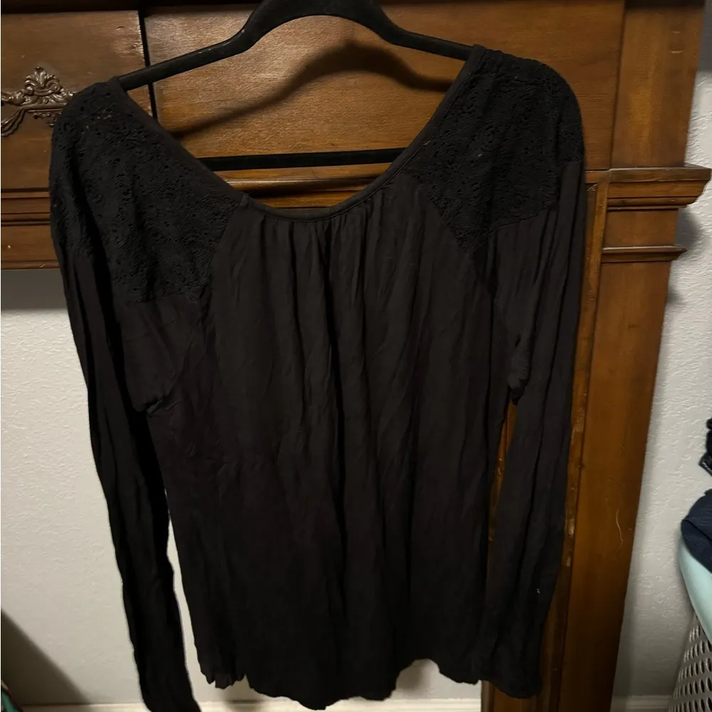 Maurices Black Smocked Relaxed Blouse - Image 2