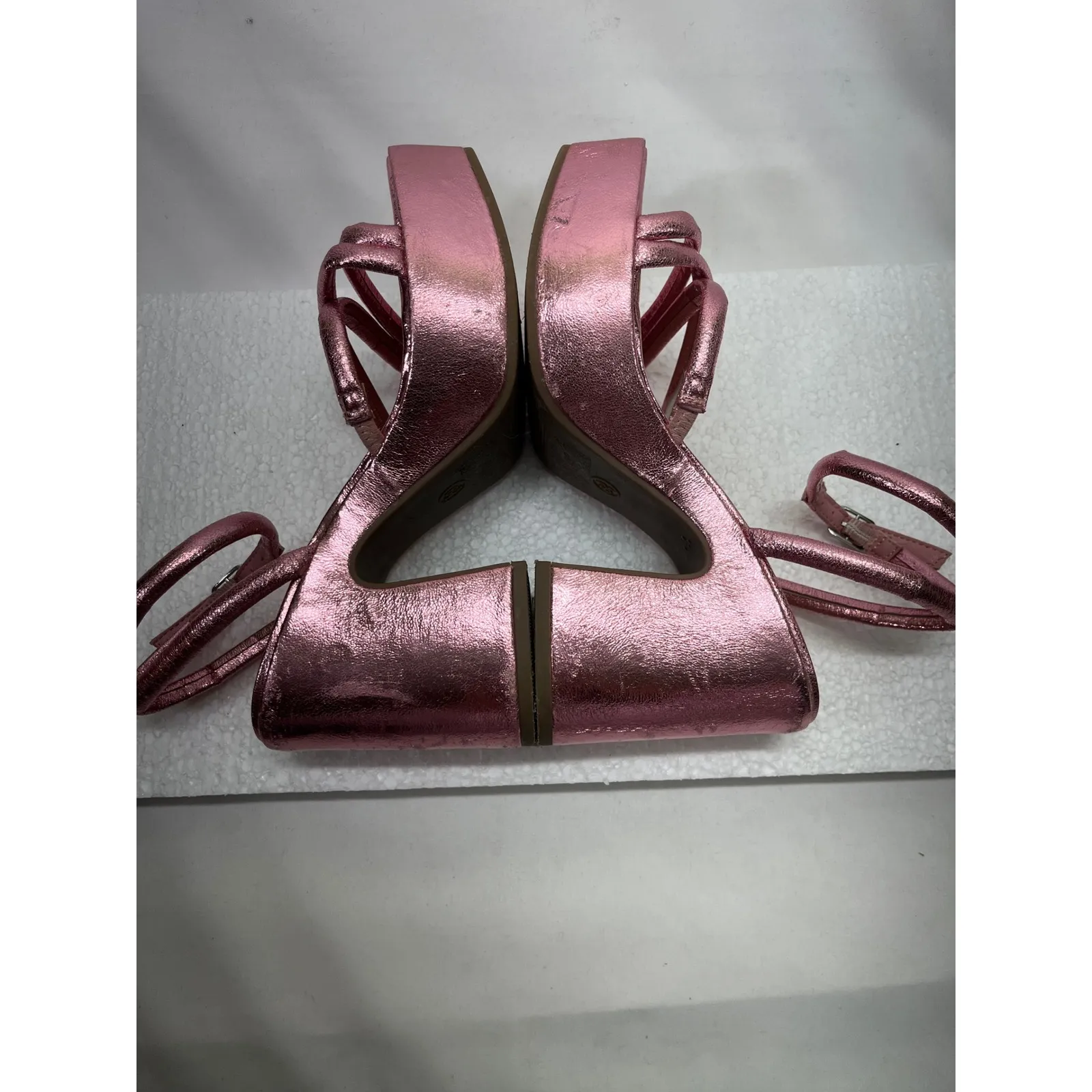 Wild Fable Metallic Platform Block Heel Strappy Sandals Y2KWomen's Pink Size 6.5 - Image 5