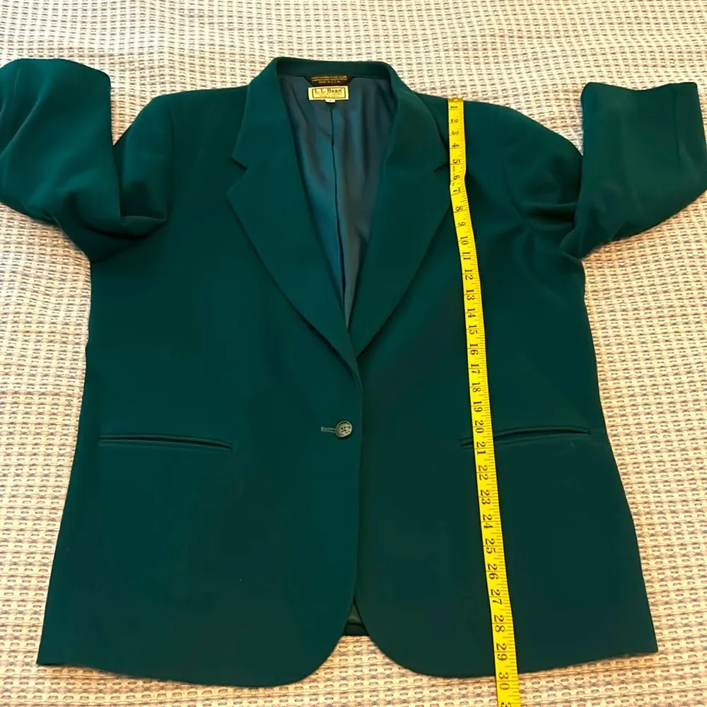 Vintage L.L. Bean Green Wool Blazer - Image 7
