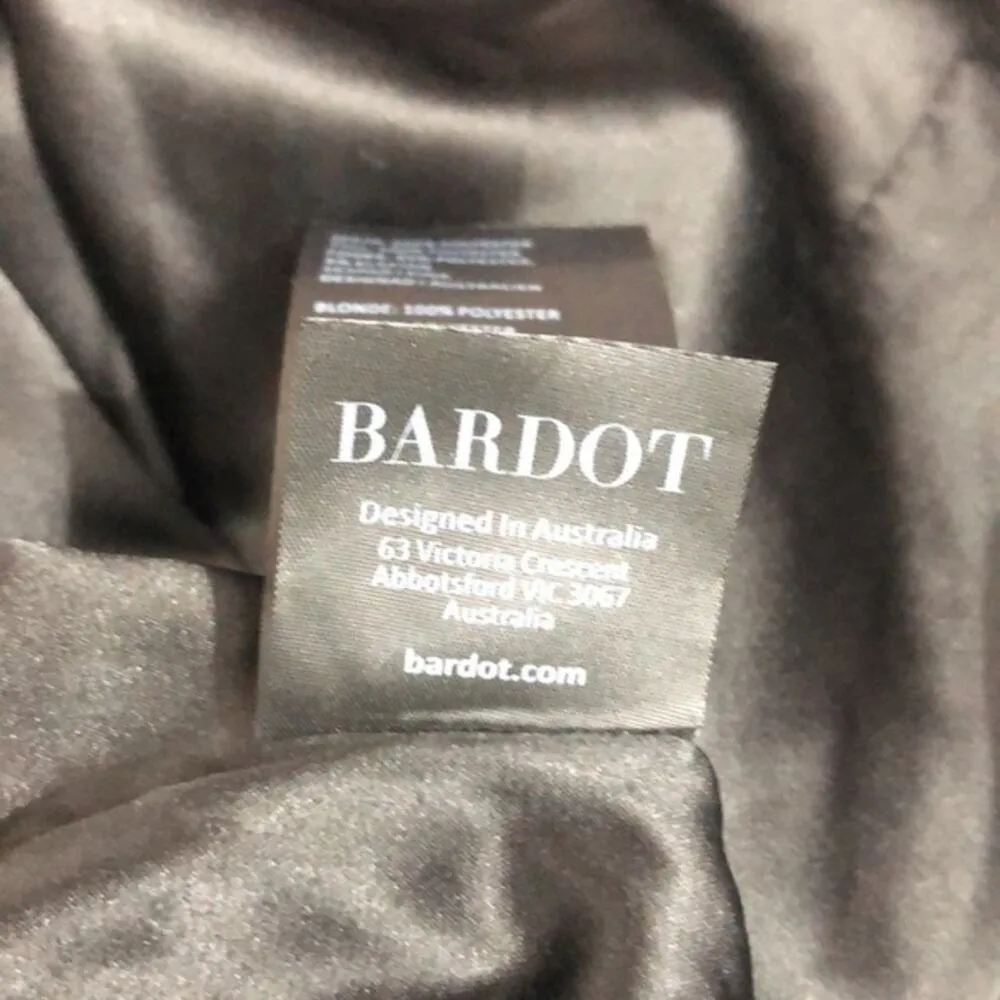 Bardot One Shoulder Puff Sleeve Lace Dress In Black and Ivory 8 NWT - Image 9