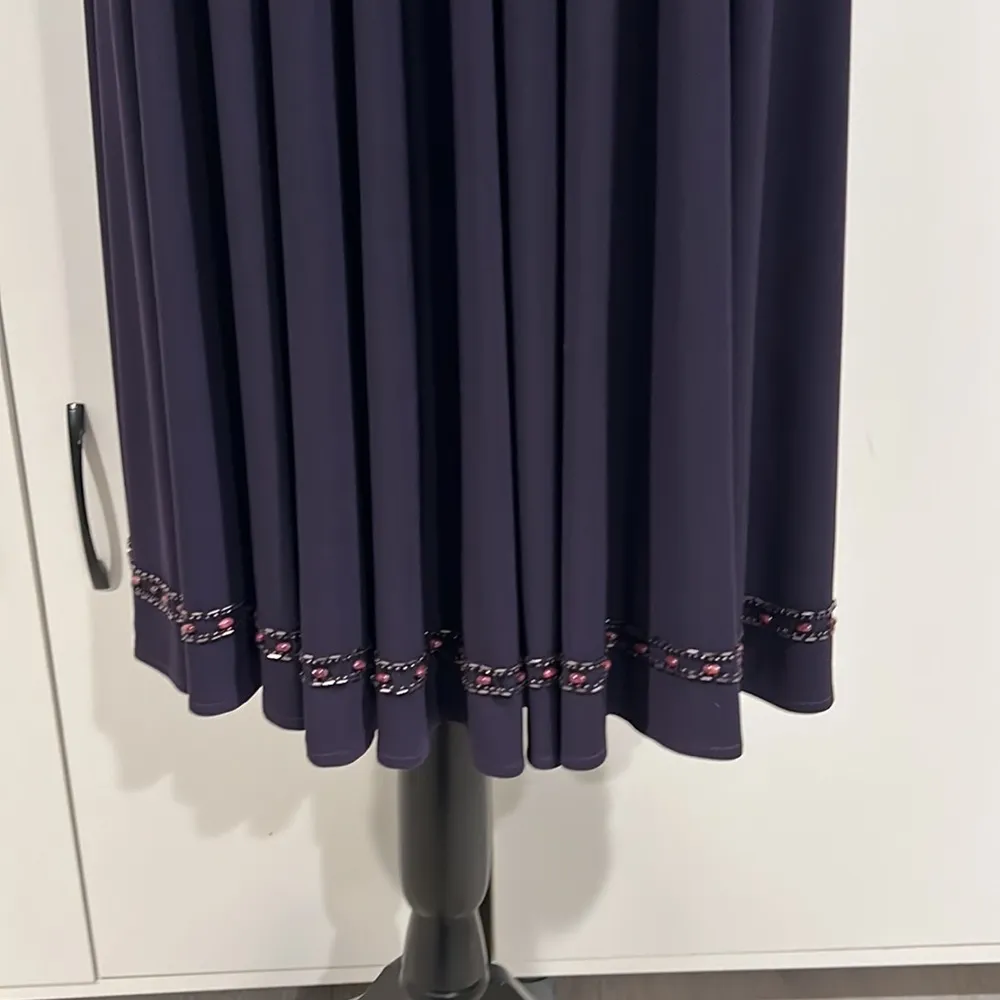 JS Boutique midi beaded dress.‎ Size 4 Purple - Image 4