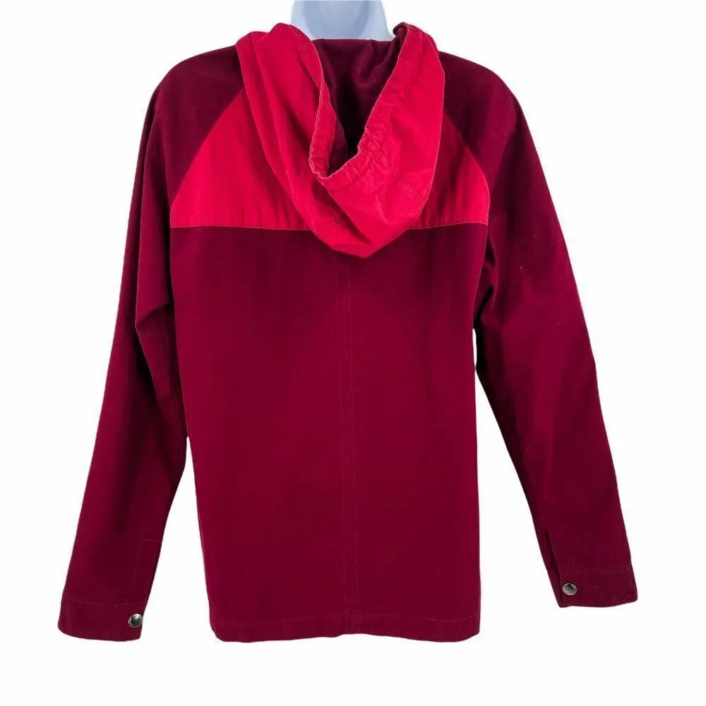 2/$30 Dravus Colorblock Red Full Zip Hooded Long Sleeve Jacket Women's Medium - Image 3