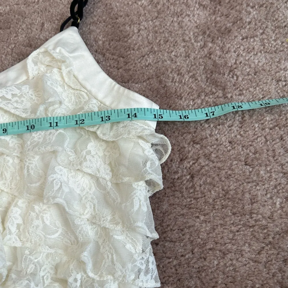 Loveshackfancy White Malt Tiered Ruffle Lace Crop Top - Image 11