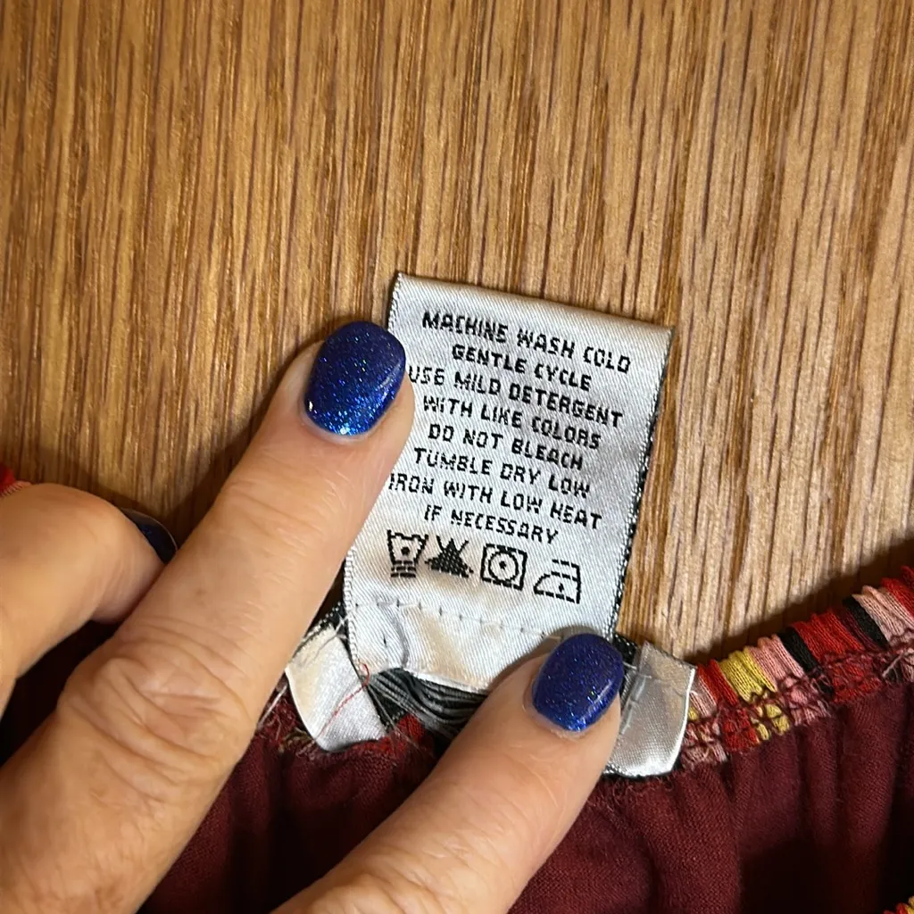 Caren Sport Multicolor Striped Blouse with Bat Wing Sleeves, Attached Tank Under Red Size 1X - Image 7