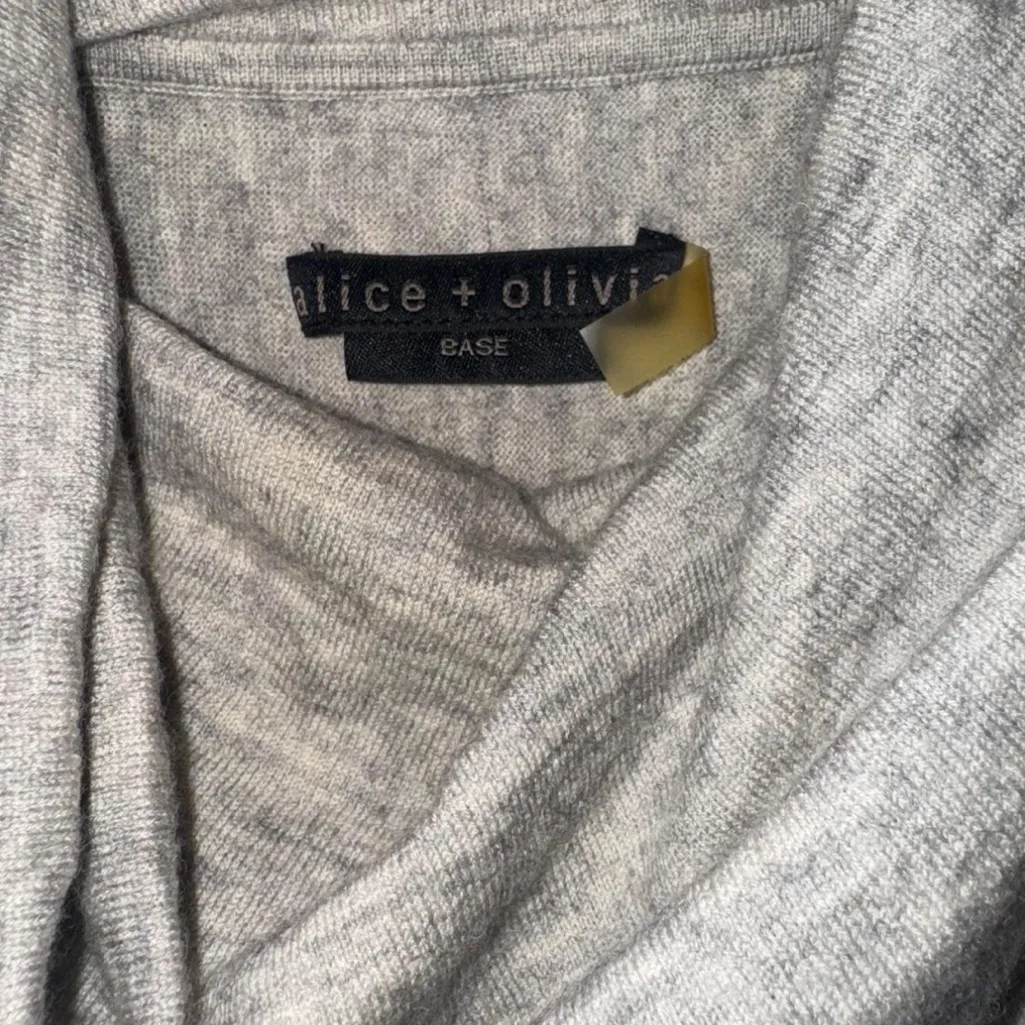 Alice + Olivia Heather Gray Cowl Neck Sweater Base collection - Image 7