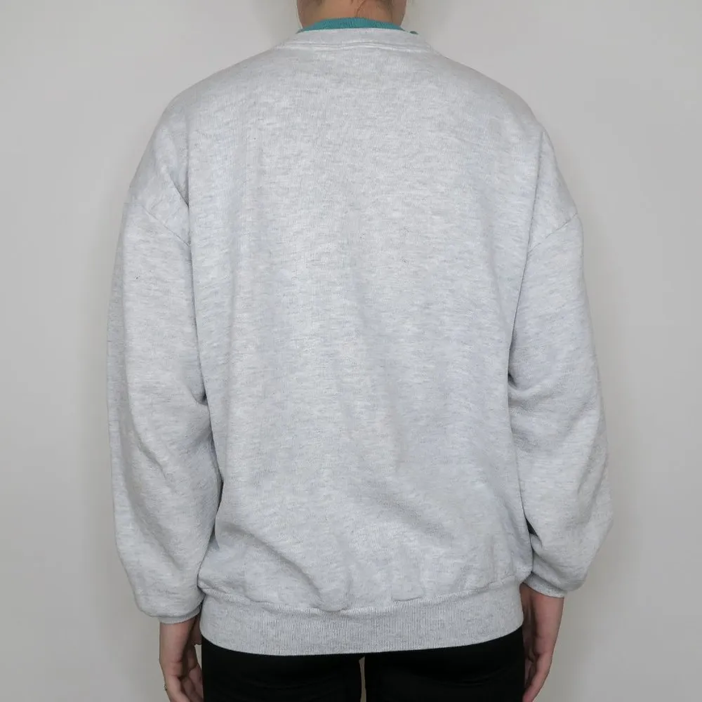 Vintage 90s Whim Z Maple Leaf Sweatshirt Size M - Image 4