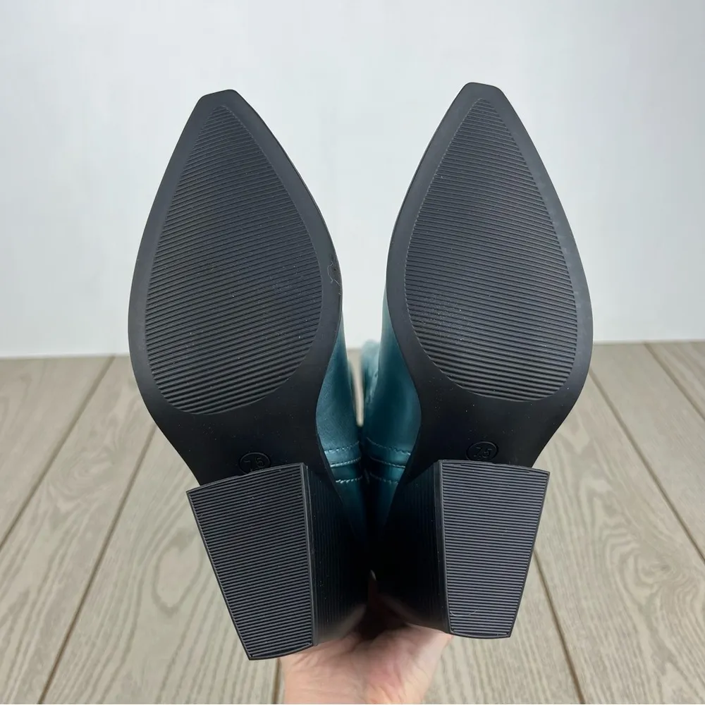 Madden Girl Arizona Knee High Cowboy Boots 7.5M Metallic Blue $99 - Image 9