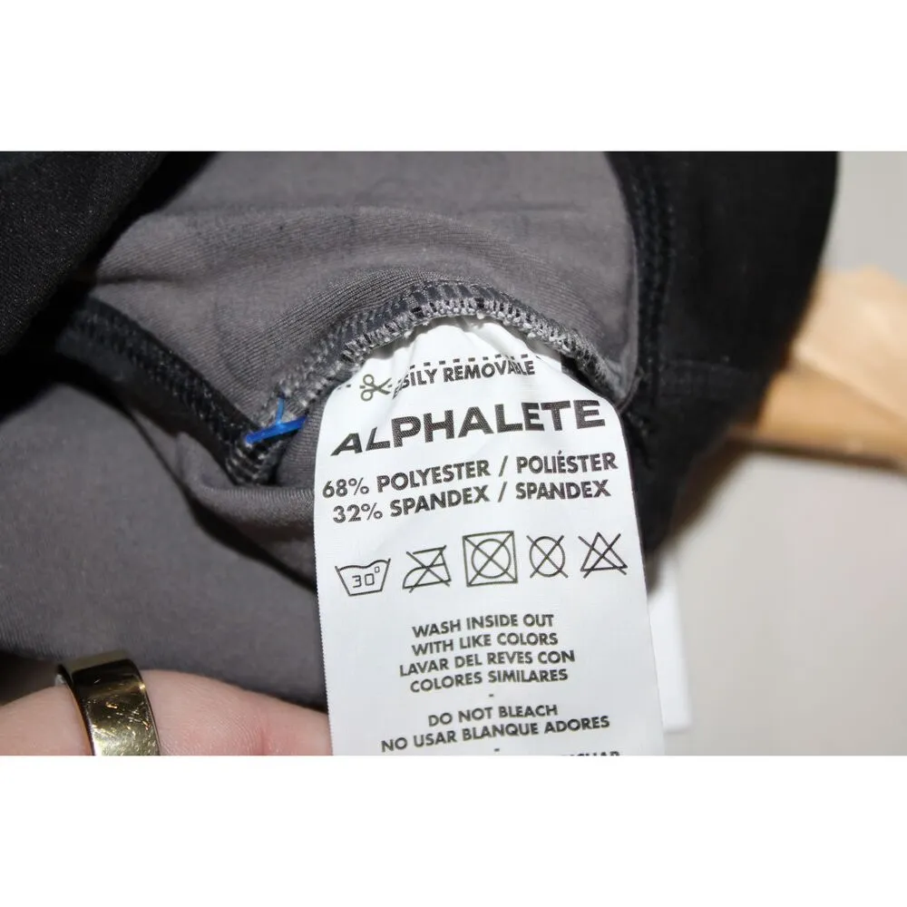 Womens Alphalete Surface Keyhole Sports Bra Black Camo Gray Cutout Back Bra XXS - Image 4