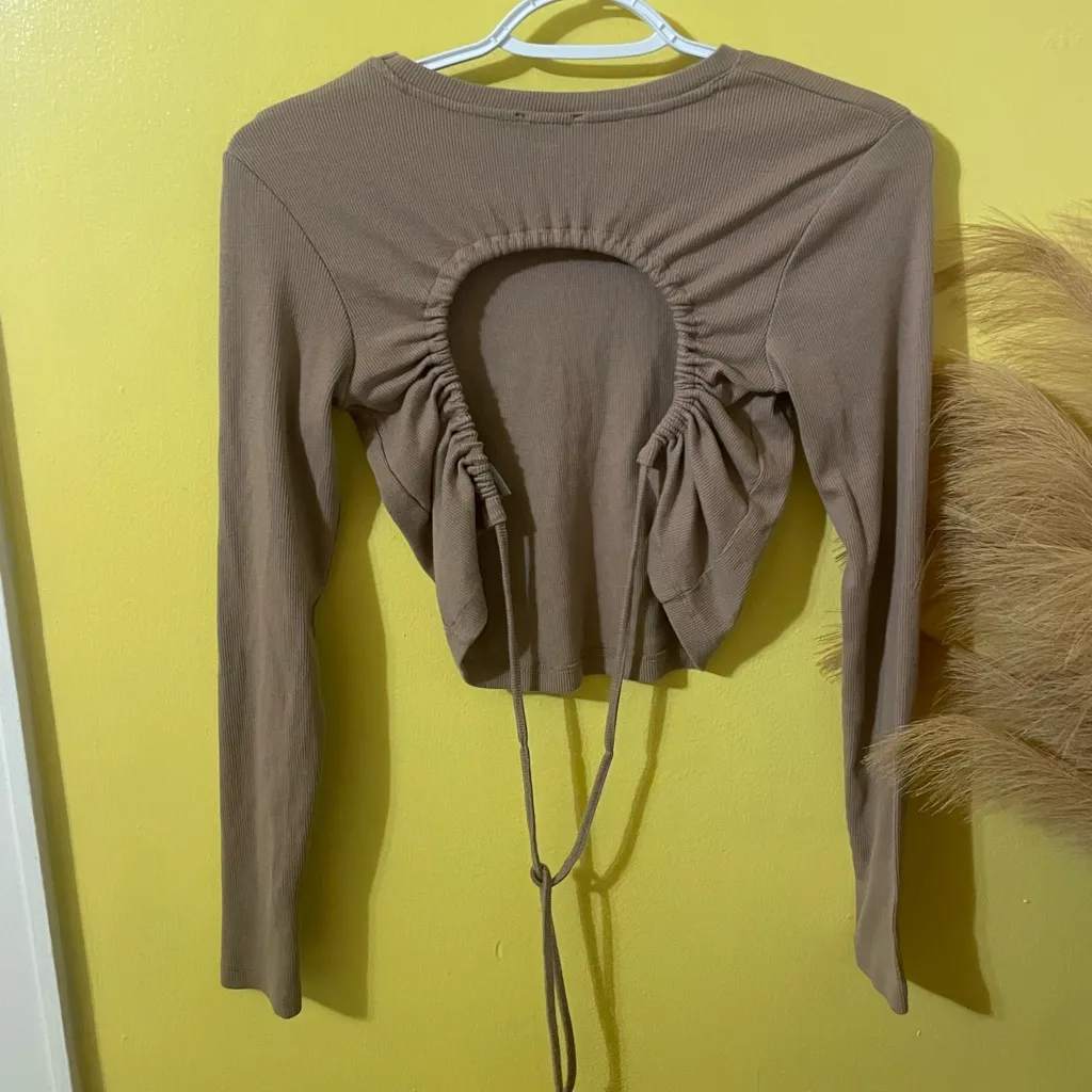 Women's Tan Dynamite Long Sleeve Top - Image 3