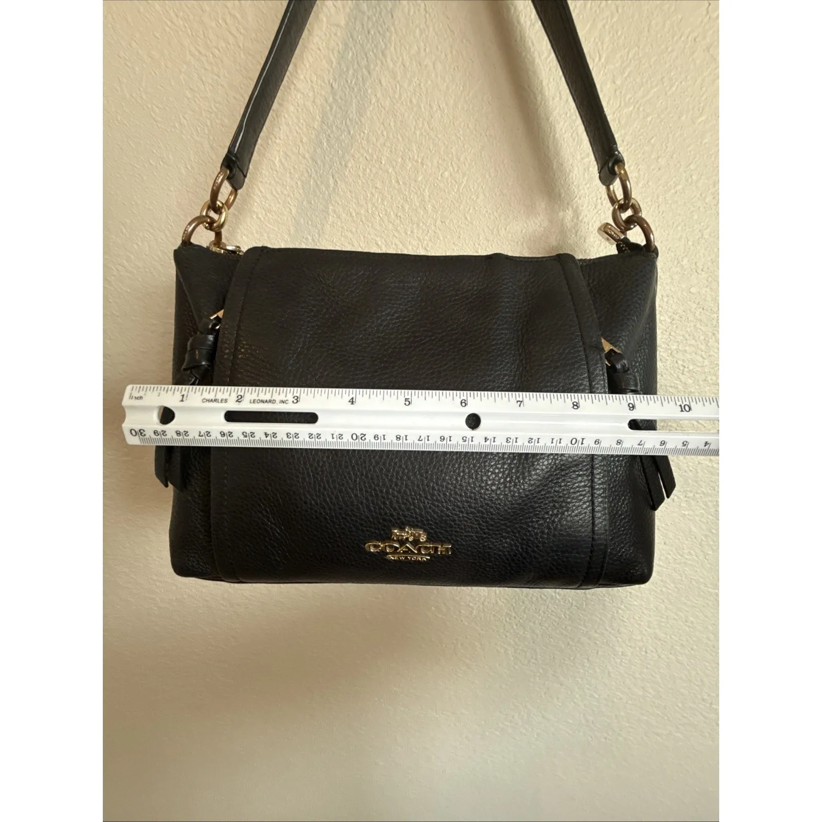 COACH MARLON Small Black Hobo Shoulder Bag-READ - Image 8