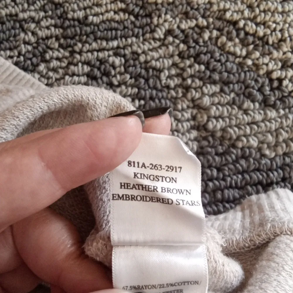 Rails Kigston Womens Jogger Heather Brown Embroidered Stars Size Small - Image 6