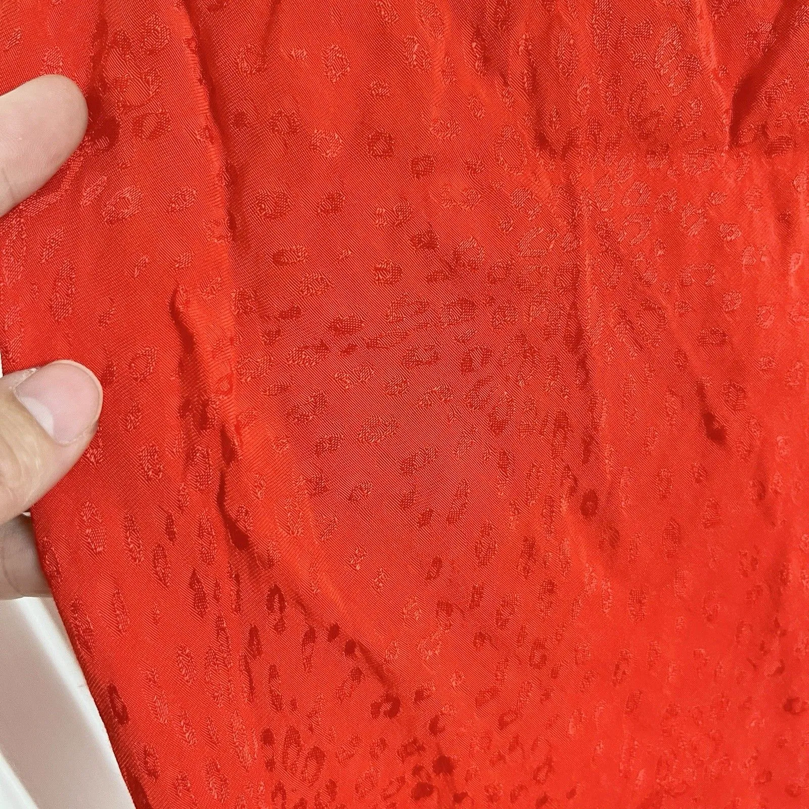 Nation LTD $171 Sofia Bias Cut Slip Dress Sz XS Animal Print Fringe Hem - Image 4