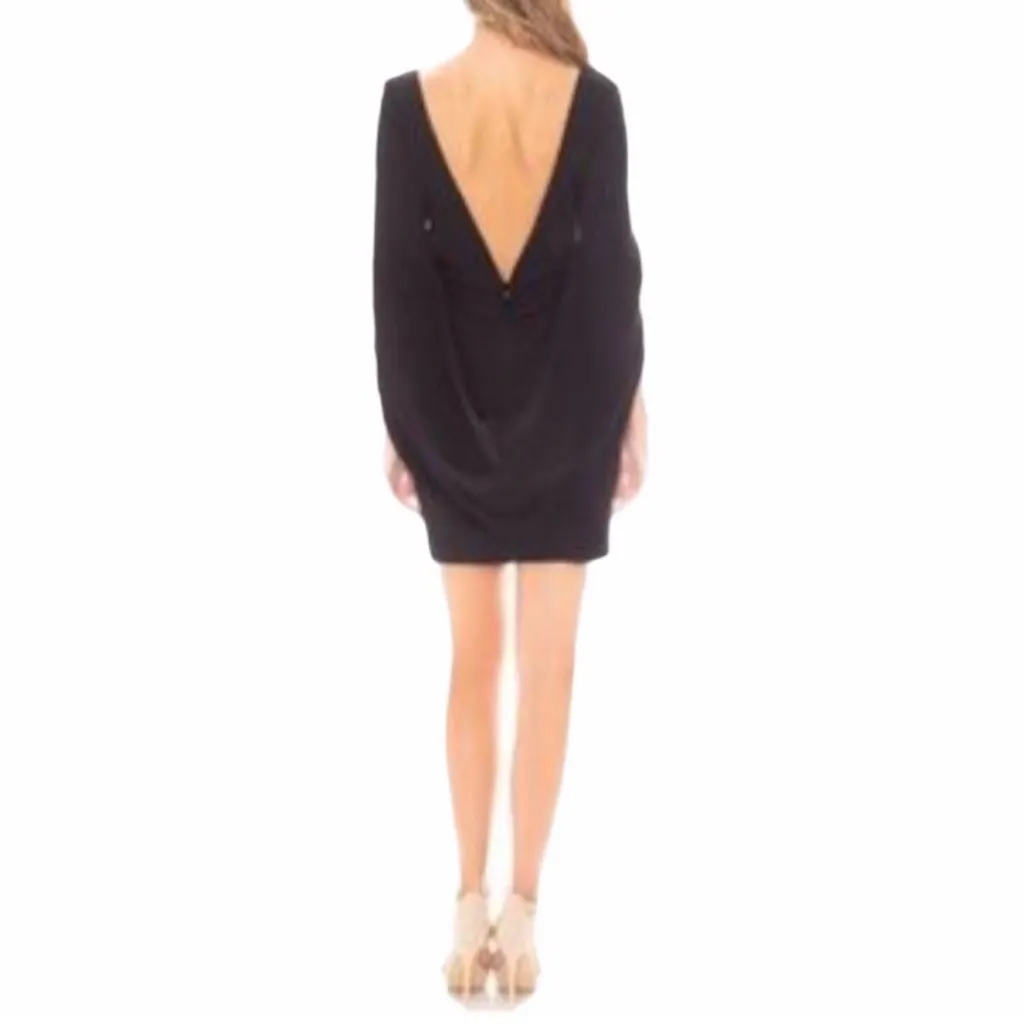 NWT Katie May Move Over Mini Dress Small Black Cape V Neck Cocktail Party Chic - Image 5