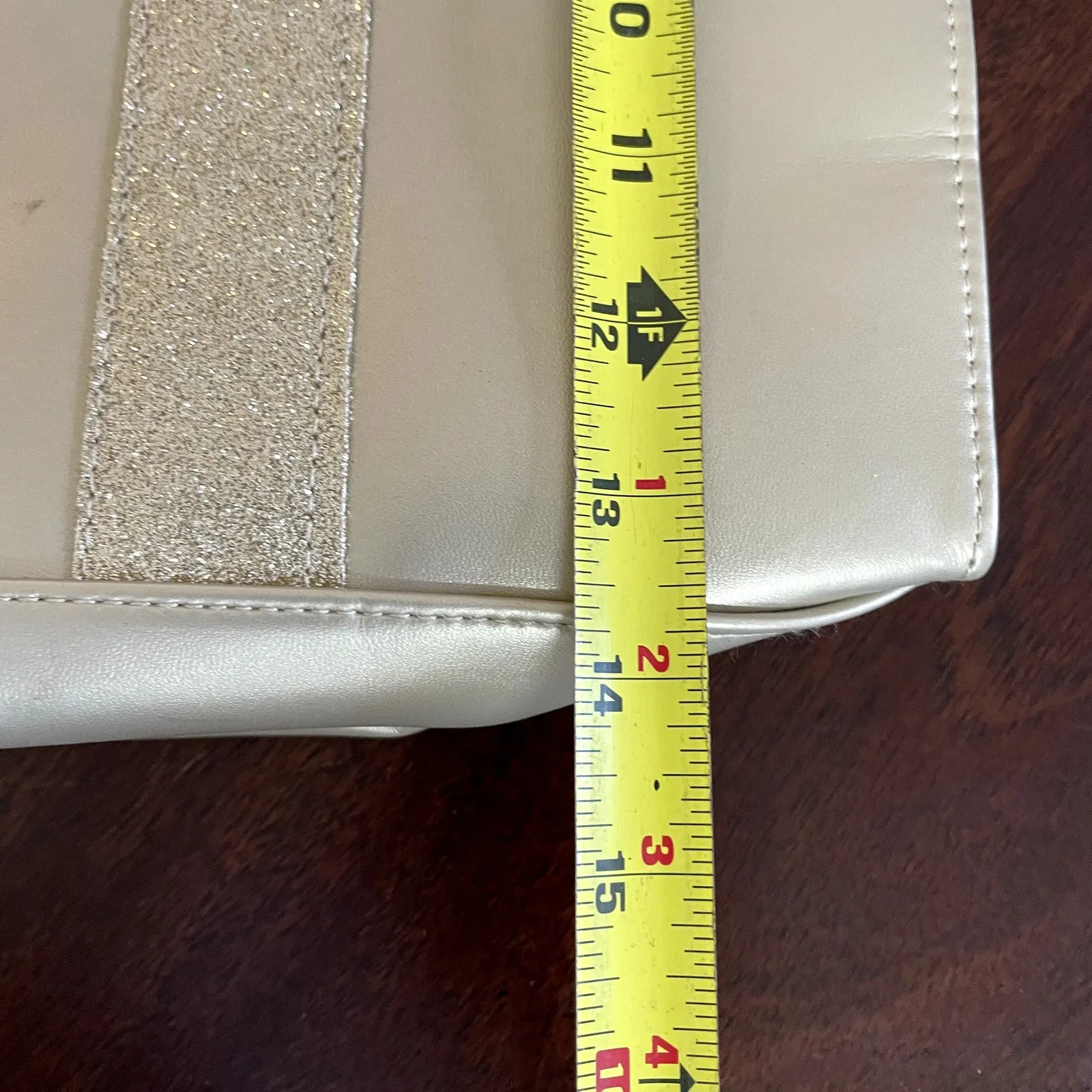 Jimmy Choo Parfums Tote Gift Bag Gold Metallic Glitter Holiday - Image 10