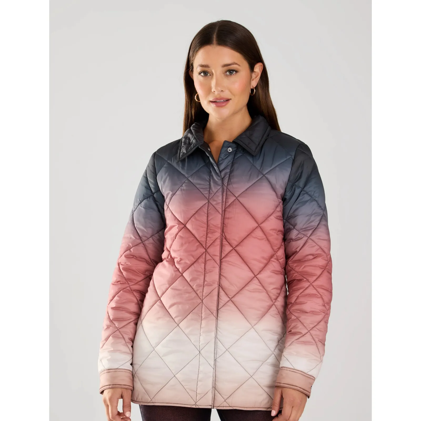 FDJ Quilted Ombre Jacket NWT size XS Pink - Image 2