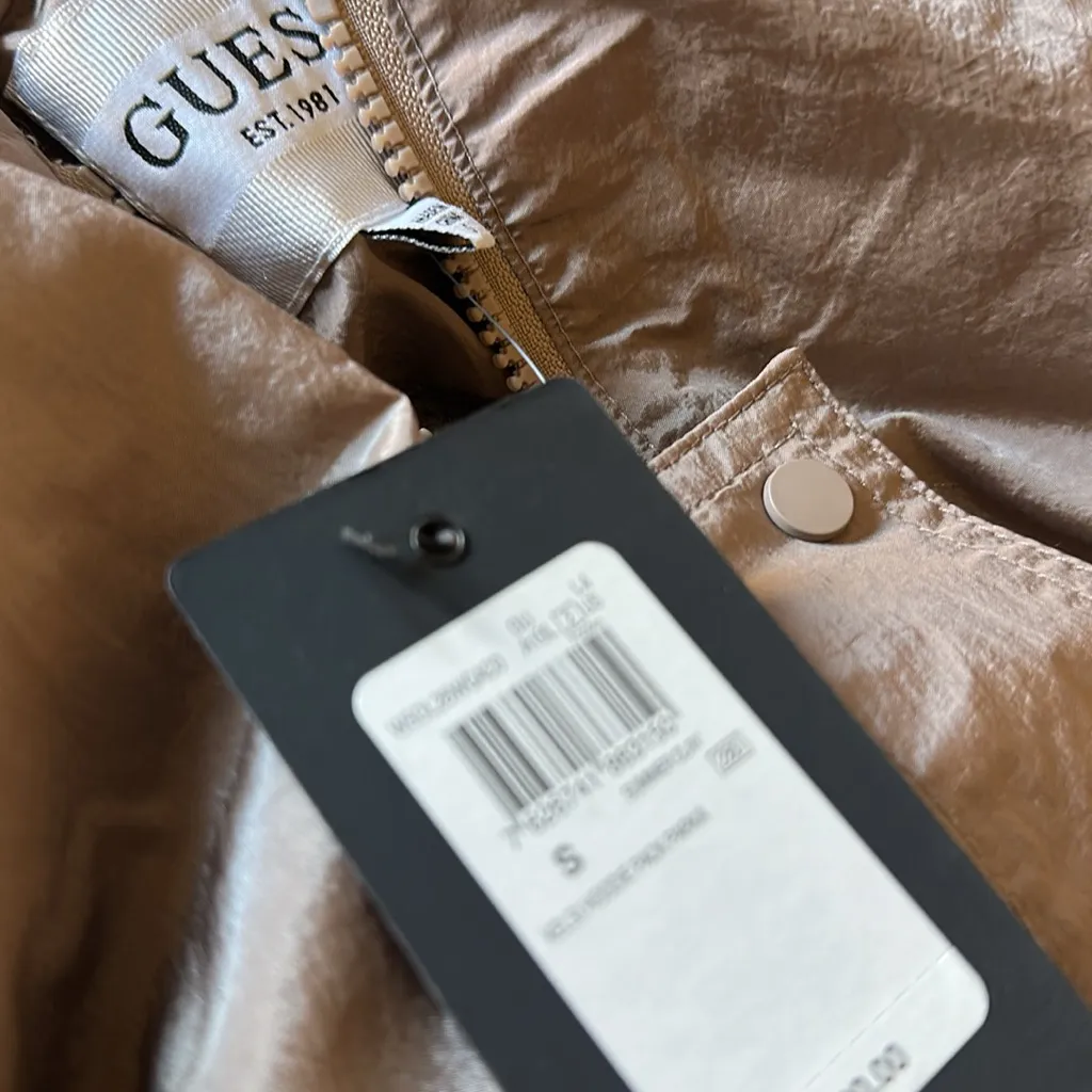 NWT Guess Kelsi Hooded Midi-Length Parka Color: SUMMER CLAY - Image 9