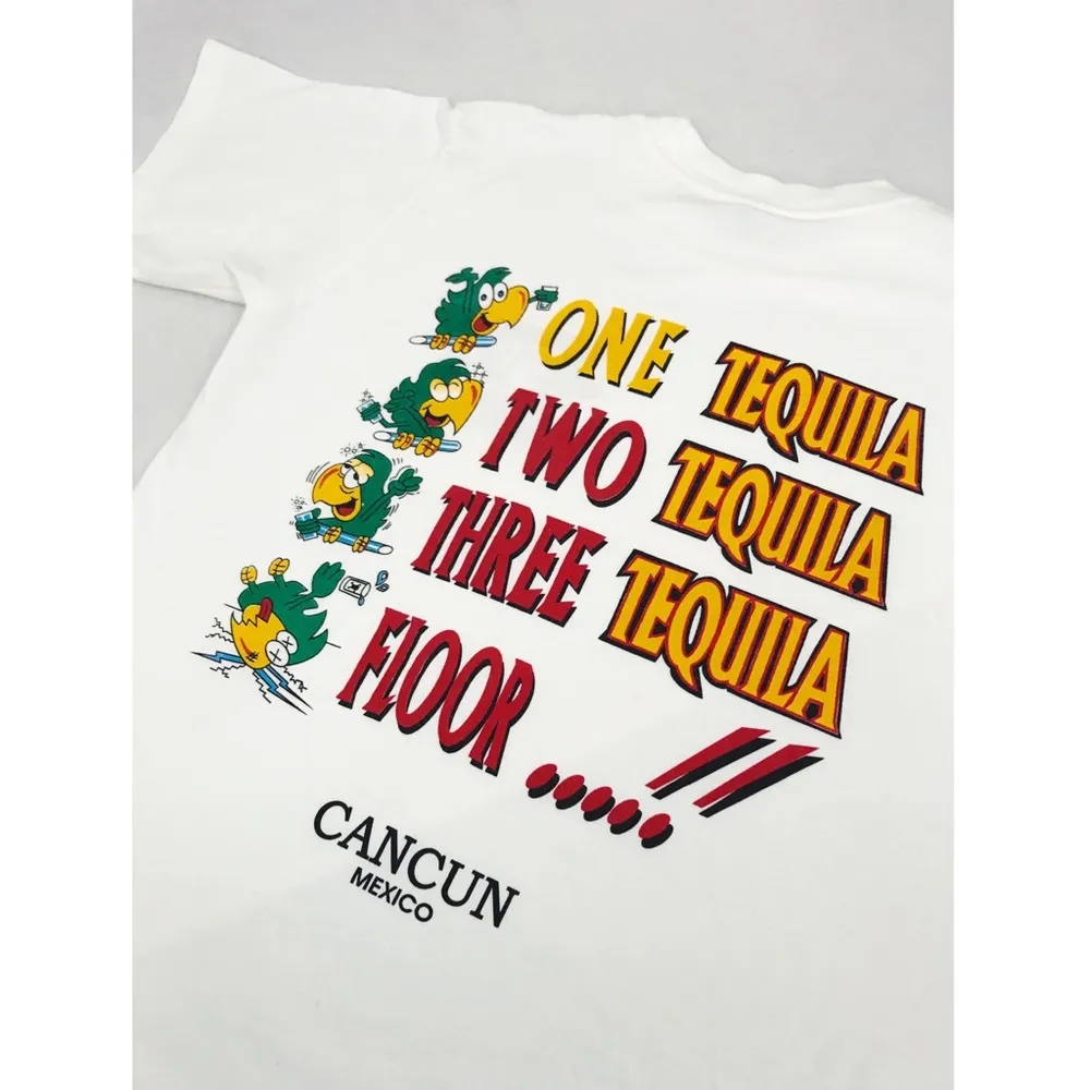 Vintage Tequila Graphic Souvenir Tee | Size L White Size L - Image 9