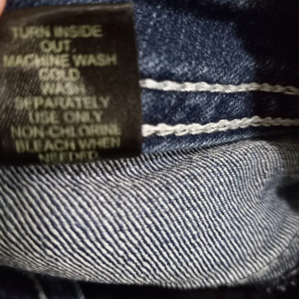 Cato Premium 12 32x32 Bling Crystal Crocheted Lace Flap Pocket Distressed Jeans - Image 10