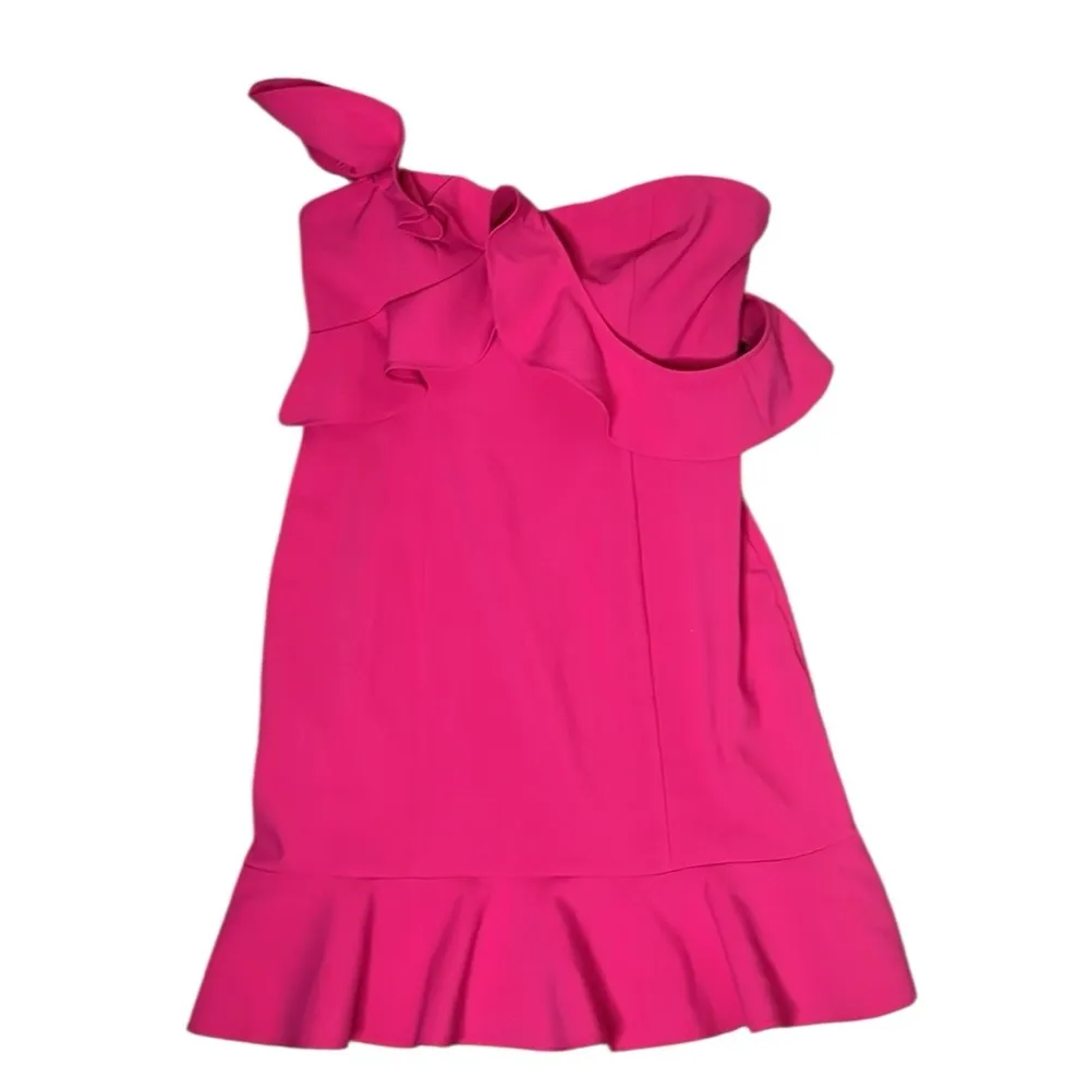 LIKELY Norvina Mini Flounce Dress Pink. Size 12 - Image 5