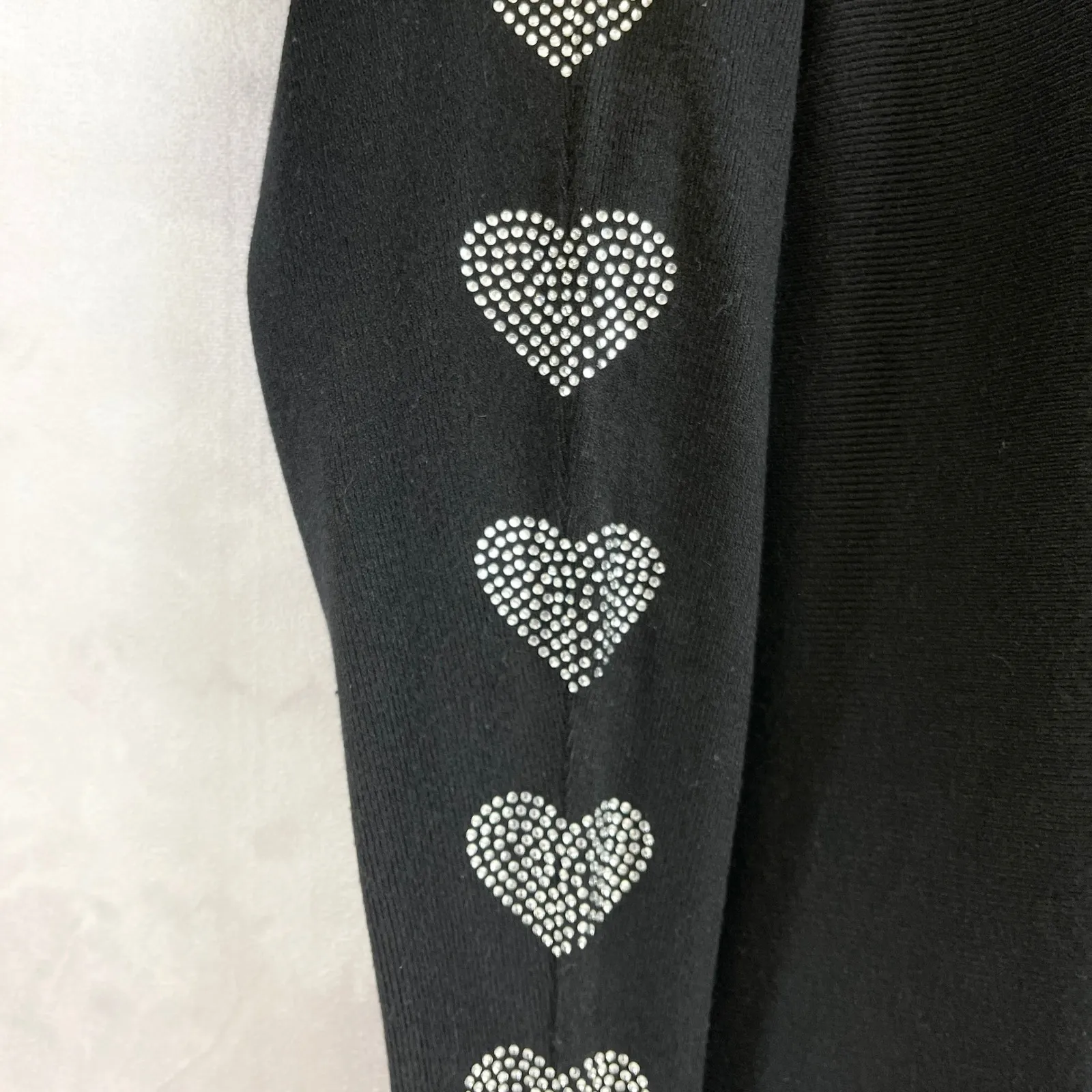 Liv Milano Women Sweater Large Softcore Clean Girl Quiet Luxury Preppy Studded Black - Image 3