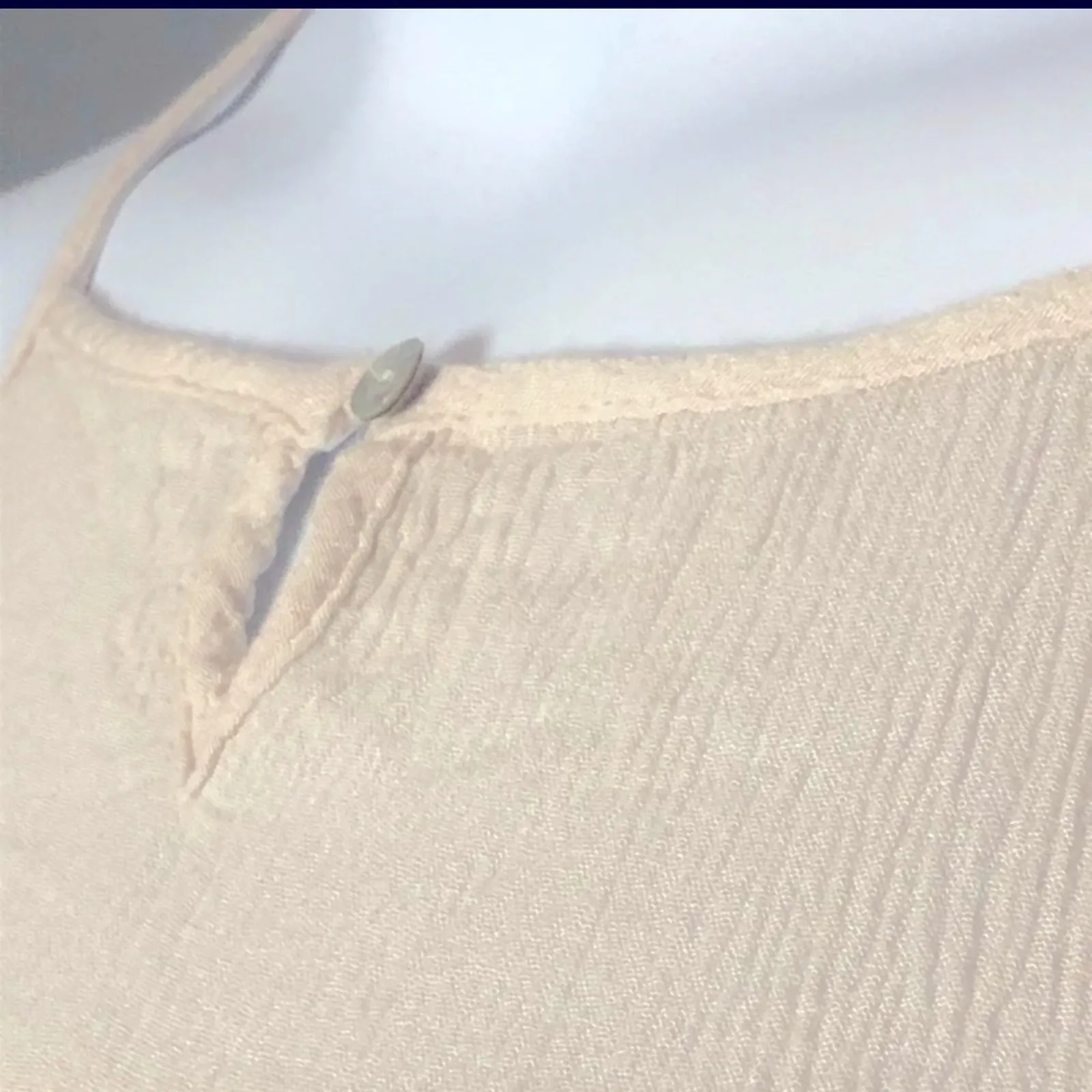 Chloe & Katie Crinkle Embroidered Halter Tank XS Summer Top White - Image 9