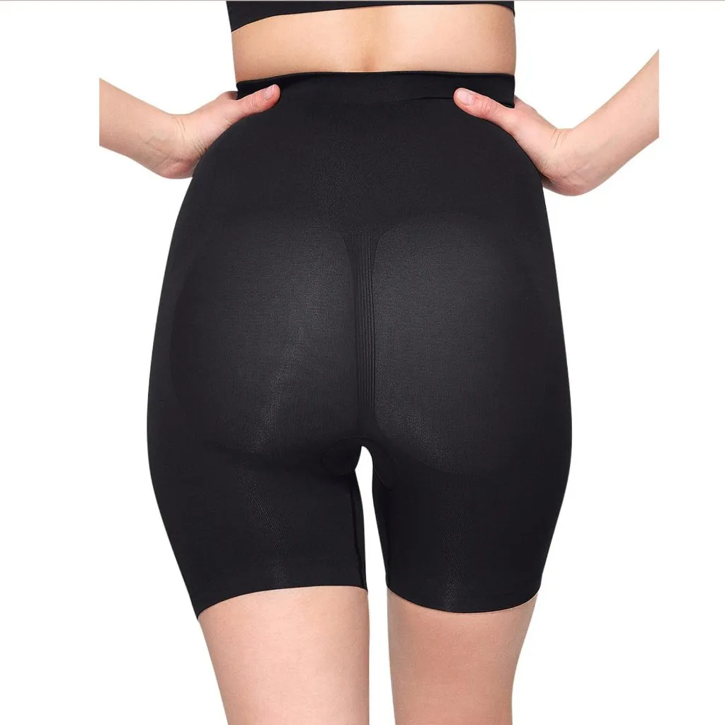 Skims Seamless Sculpt Mid Thigh Short Shapewear Black Tummy Control Size XXS XS - Image 2