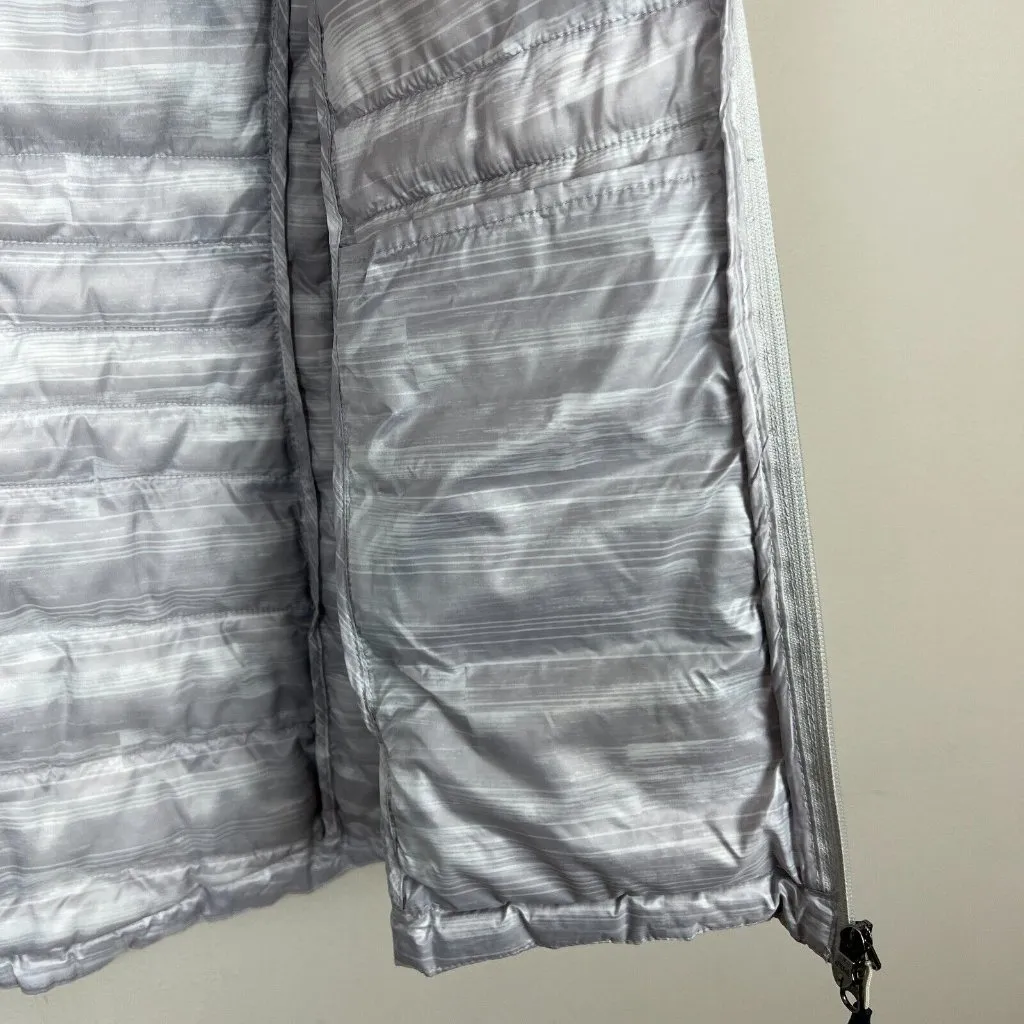 Gerry Puffer Vest Womens Large Gray Full Zip Lightweight Outdoor Stowaway Hood L - Image 13