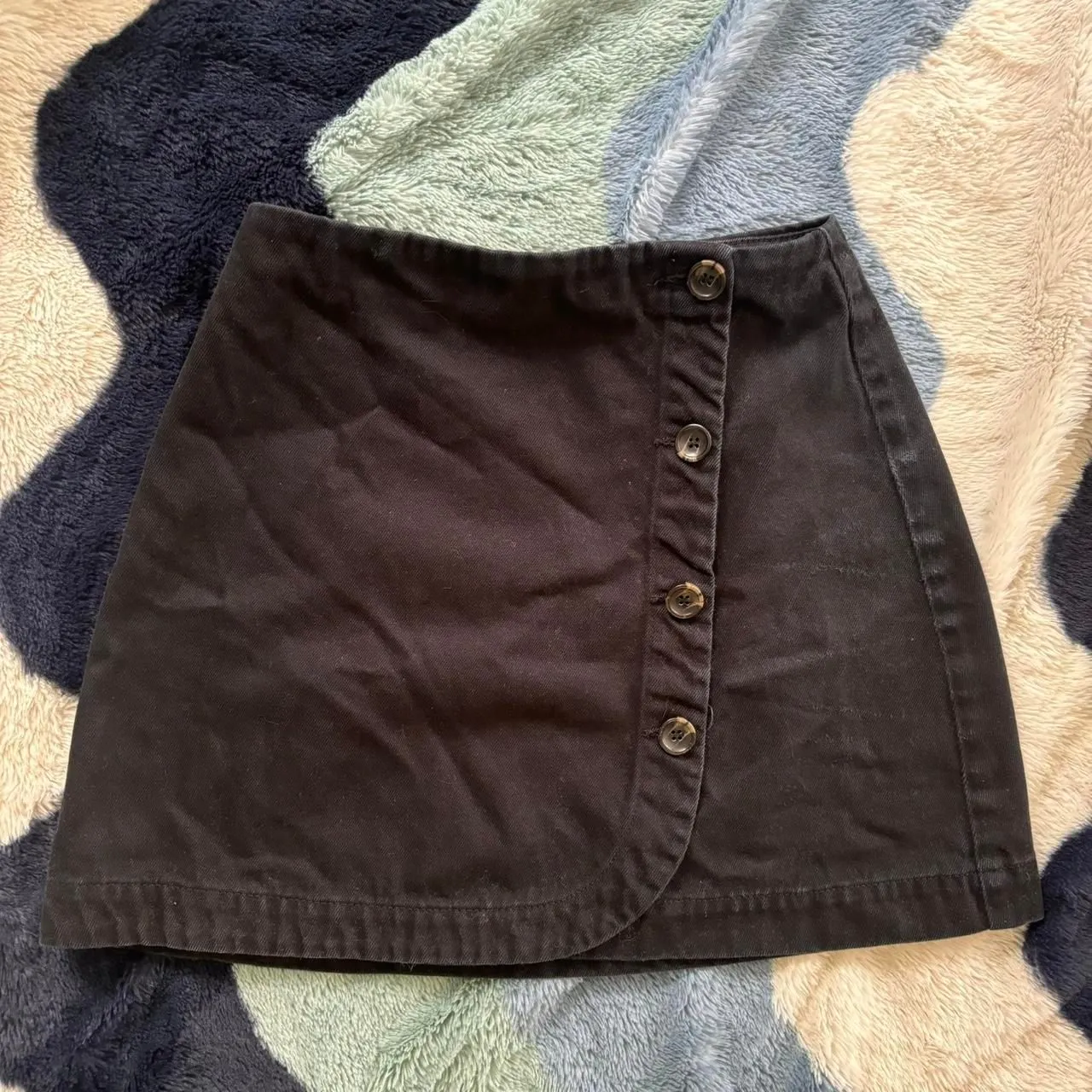 BDG Black Button Denim Skirt - Image 2