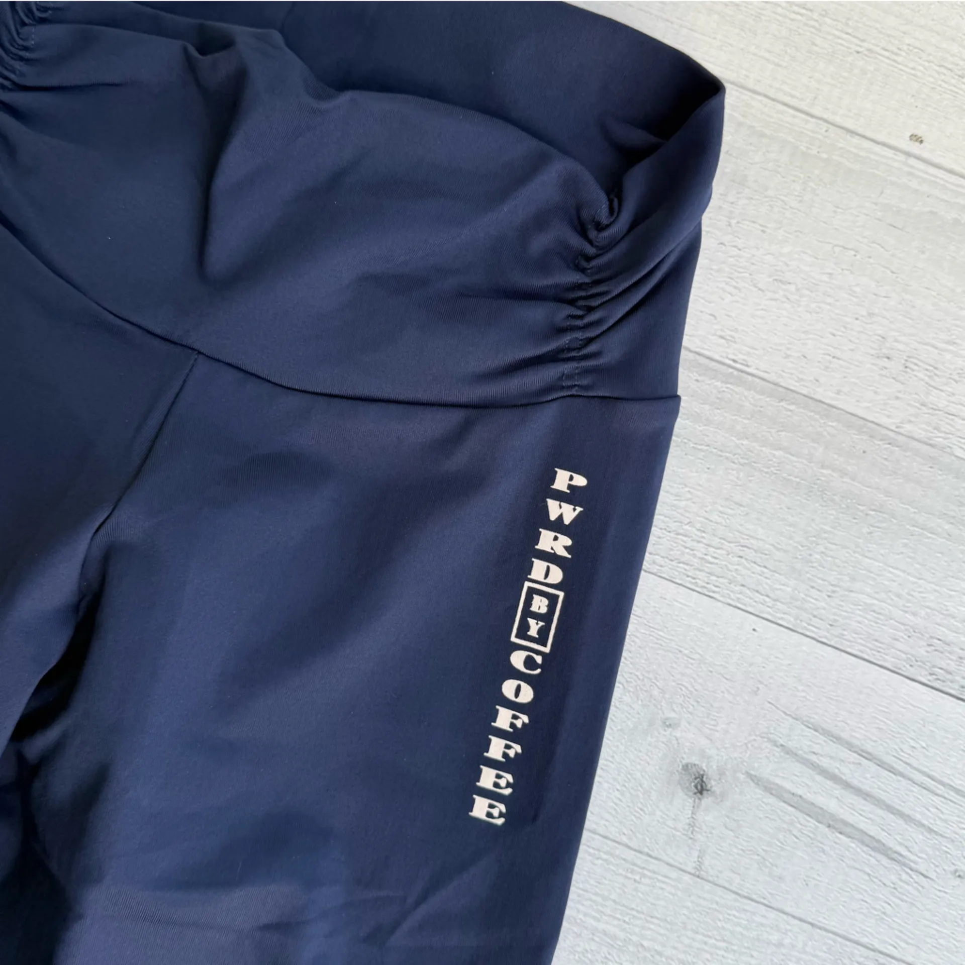 NWT PWRD By Coffee Made in Brazil Navy Blue Leggings Size P/S - Image 3