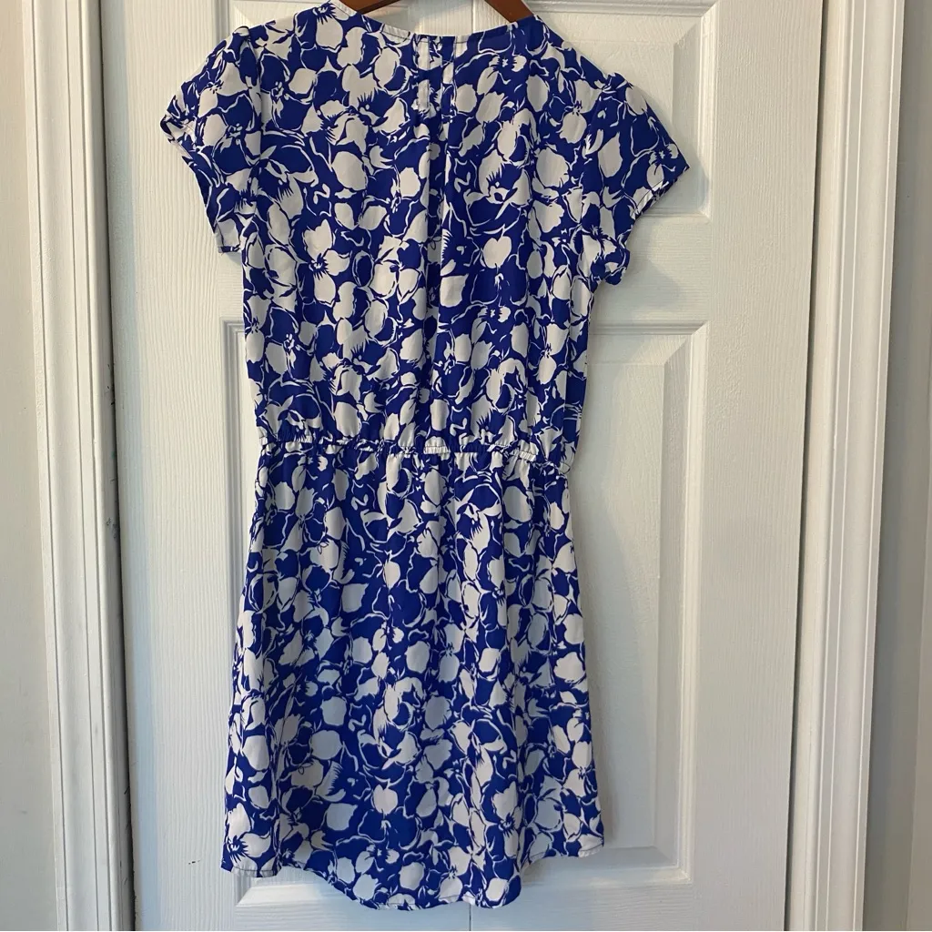 Kimchi Blue Medium Mini Dress Blue Floral Short Sleeve Casual Feminine Button Up - Image 6