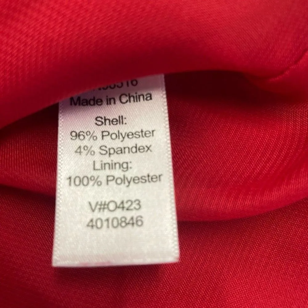 COLDWATER CREEK Women’s Red Top Size Large Embroidered Beaded Ruched Sleeveless - Image 8