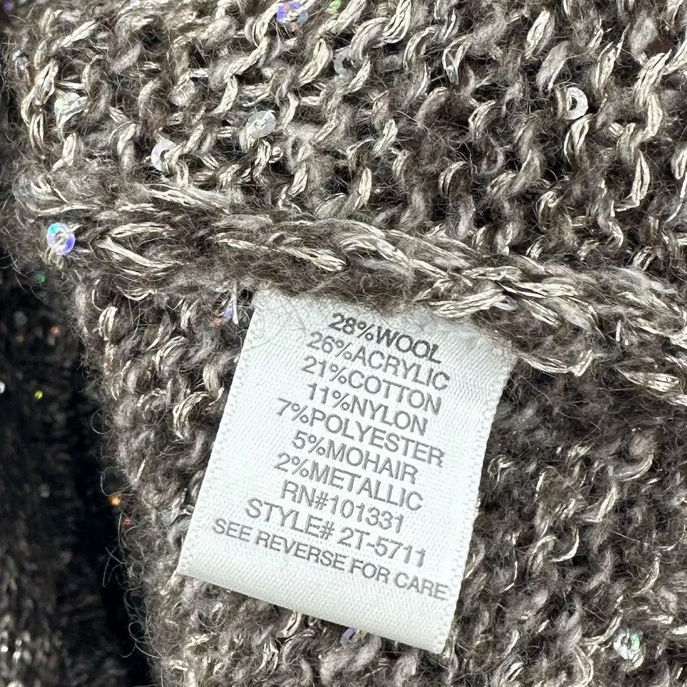 Vintage Y2K Charlotte Russe Brown Whimsical Fairycore Sweater Cardigan SZ Large - Image 4