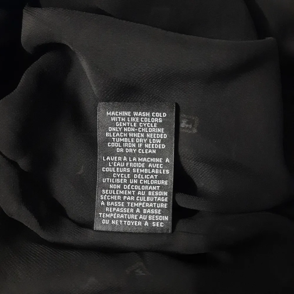 Joan Vass New York Blouse Top Women's XS Extra Small Black Long Sleeve Pullover - Image 12