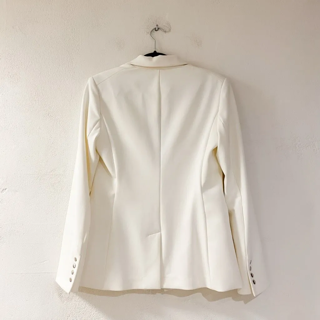 Veronica Beard Iconic Scuba Dickey Blazer Jacket in Ivory Size 6 - Image 3
