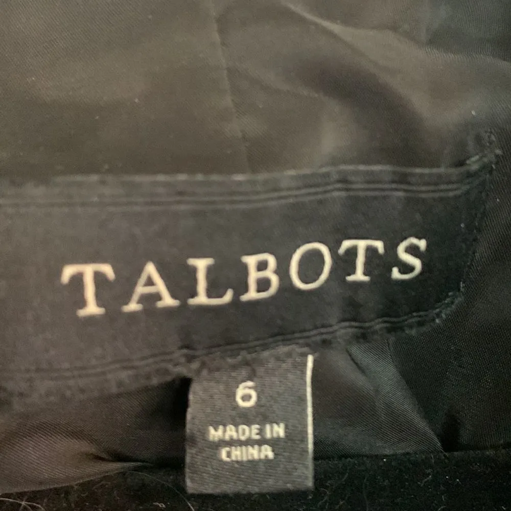 Talbots Black and White wool blend‎ plaid  jacket size 6 - Image 5