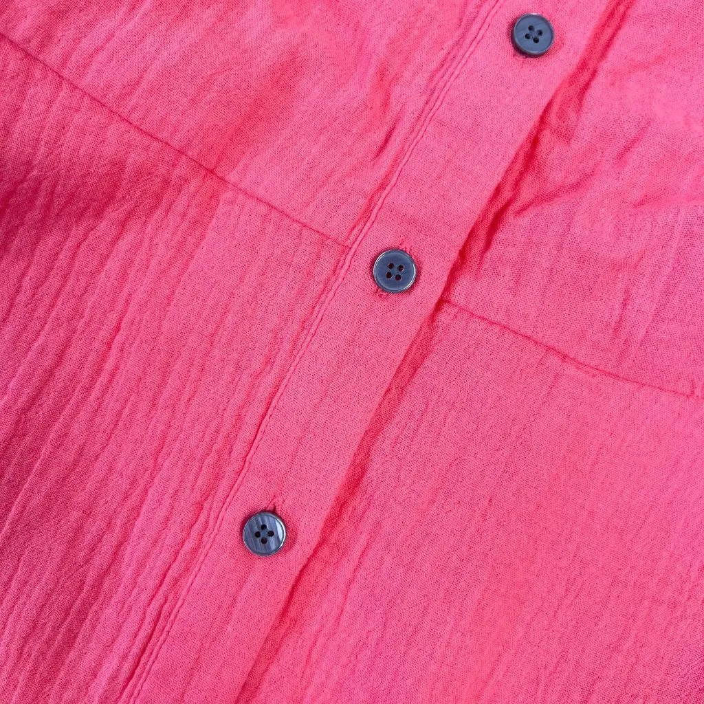 NWOT Boden Ada Double Cloth Cotton Pink Shirt Dress Size 6 Knee Length - Image 9