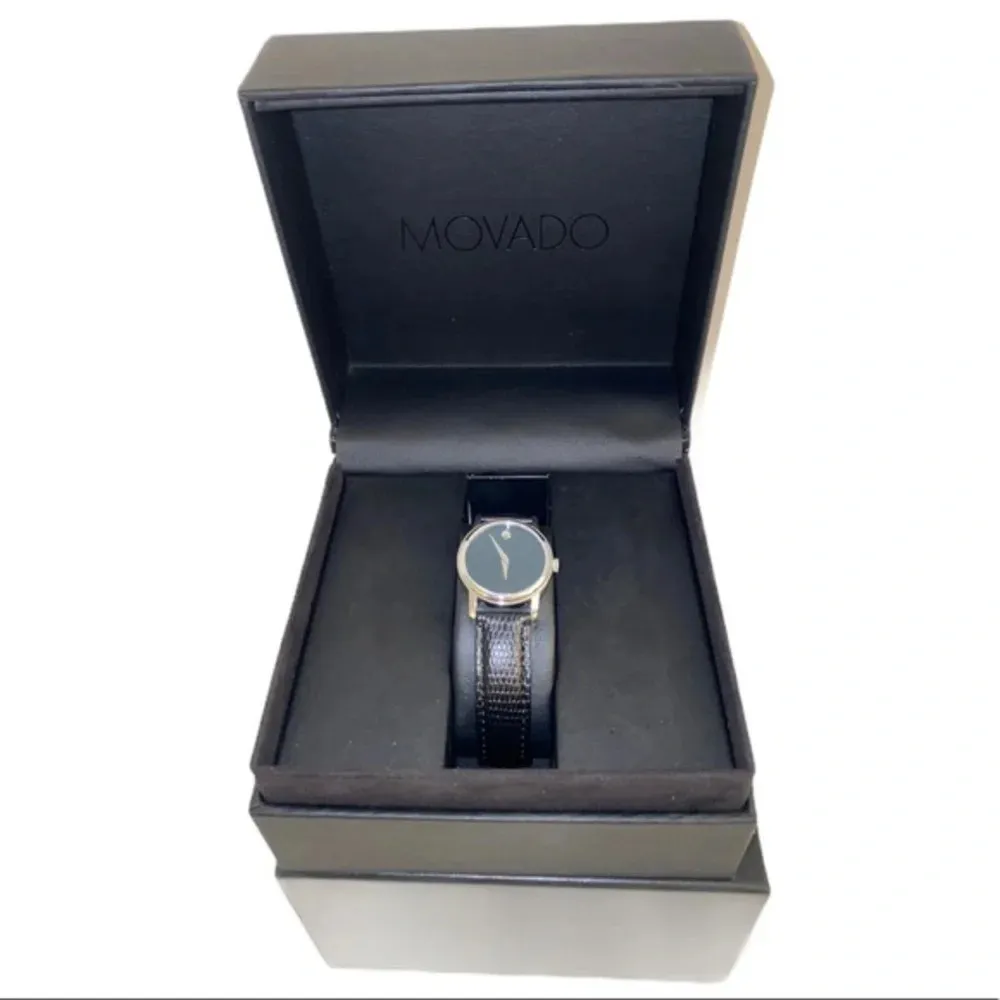 NWT Movado Museum Collection MOV23487​ NIB Black - Image 4