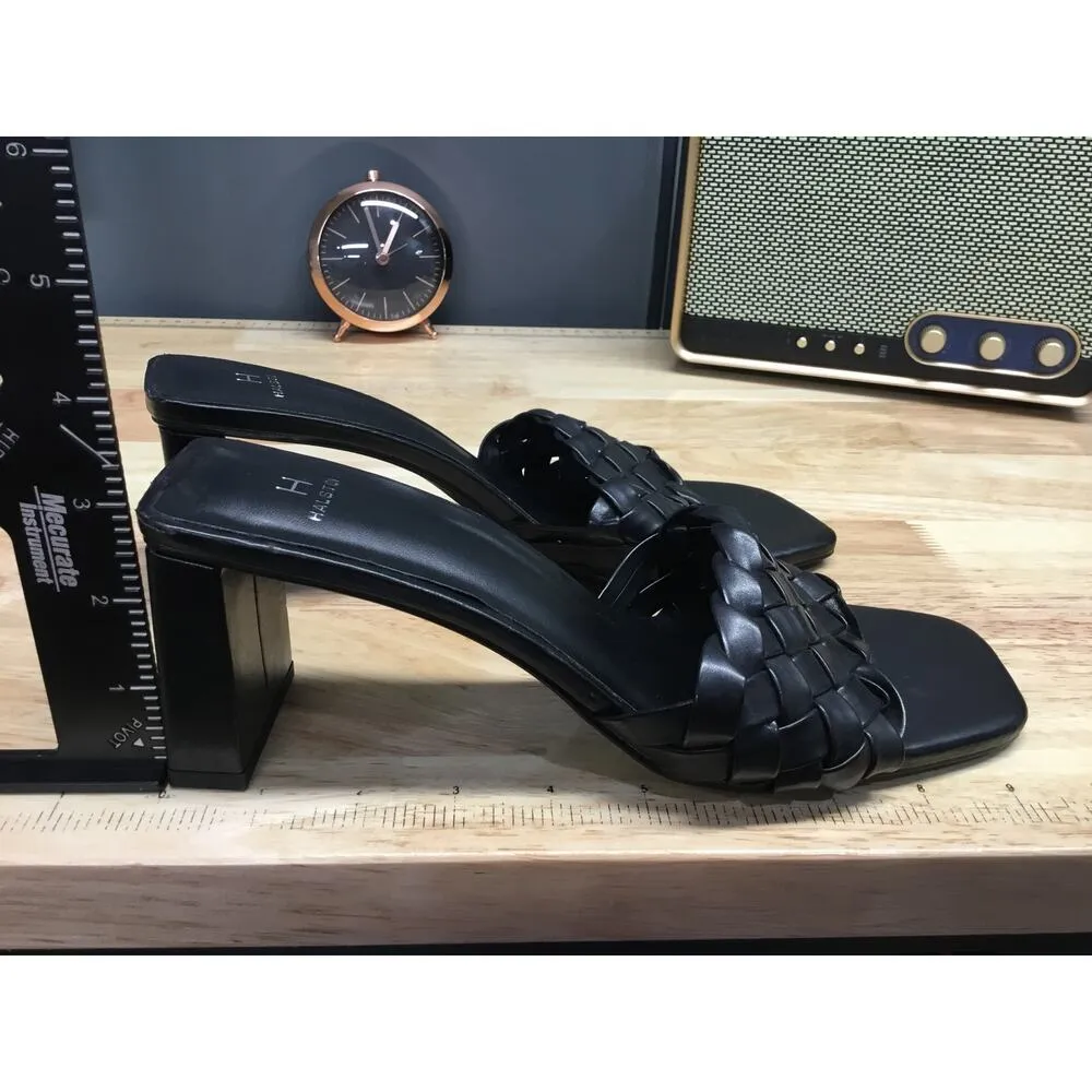 H Halston Women's 9 Black Vegan Leather Slip - Image 2