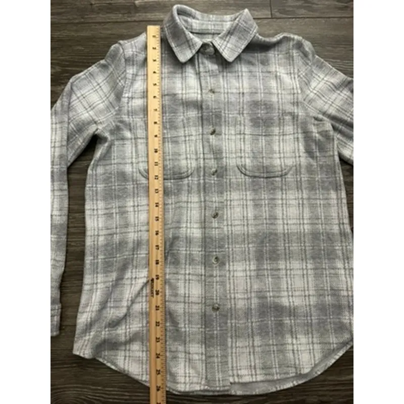 Faherty Legend Sweater Shirt Shacket Winter Clouds Plaid Size S Cabin Flannel - Image 2