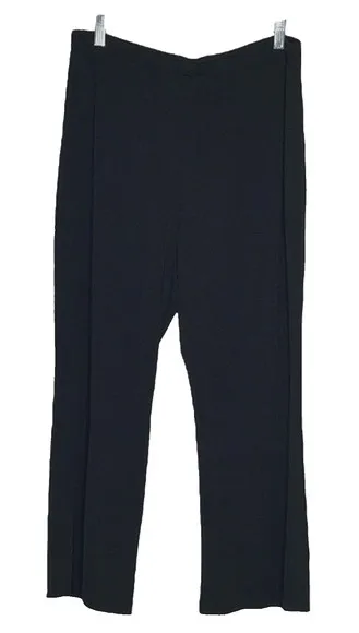 Susan Graver Pants Women Medium Black Passport Pull On Preppy Neutral Minimalist - Image 1