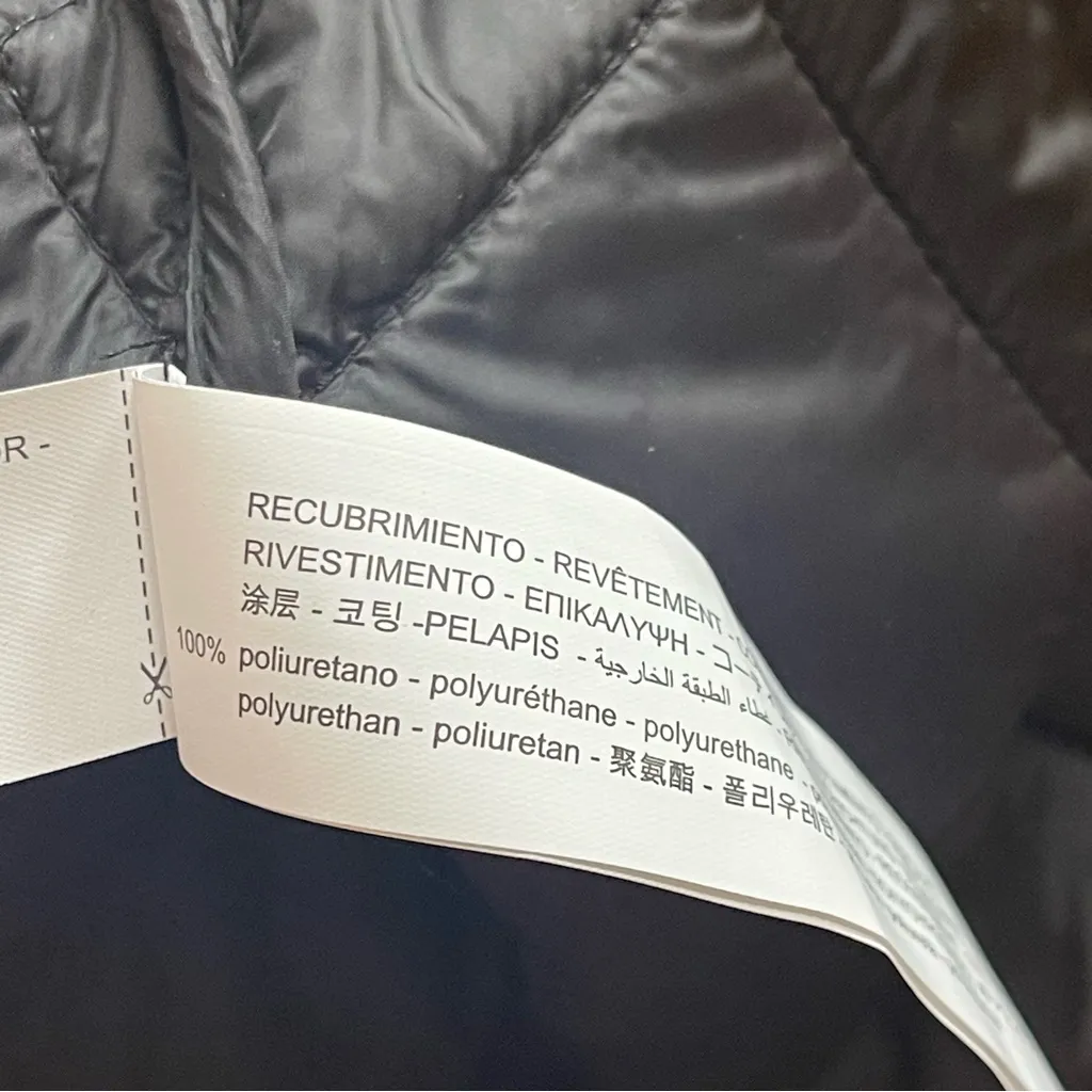 ZARA BLACK FAUX LEATHER PUFFER JACKET QUILTED LONG COAT SZ M OVERSIZED RARE - Image 14