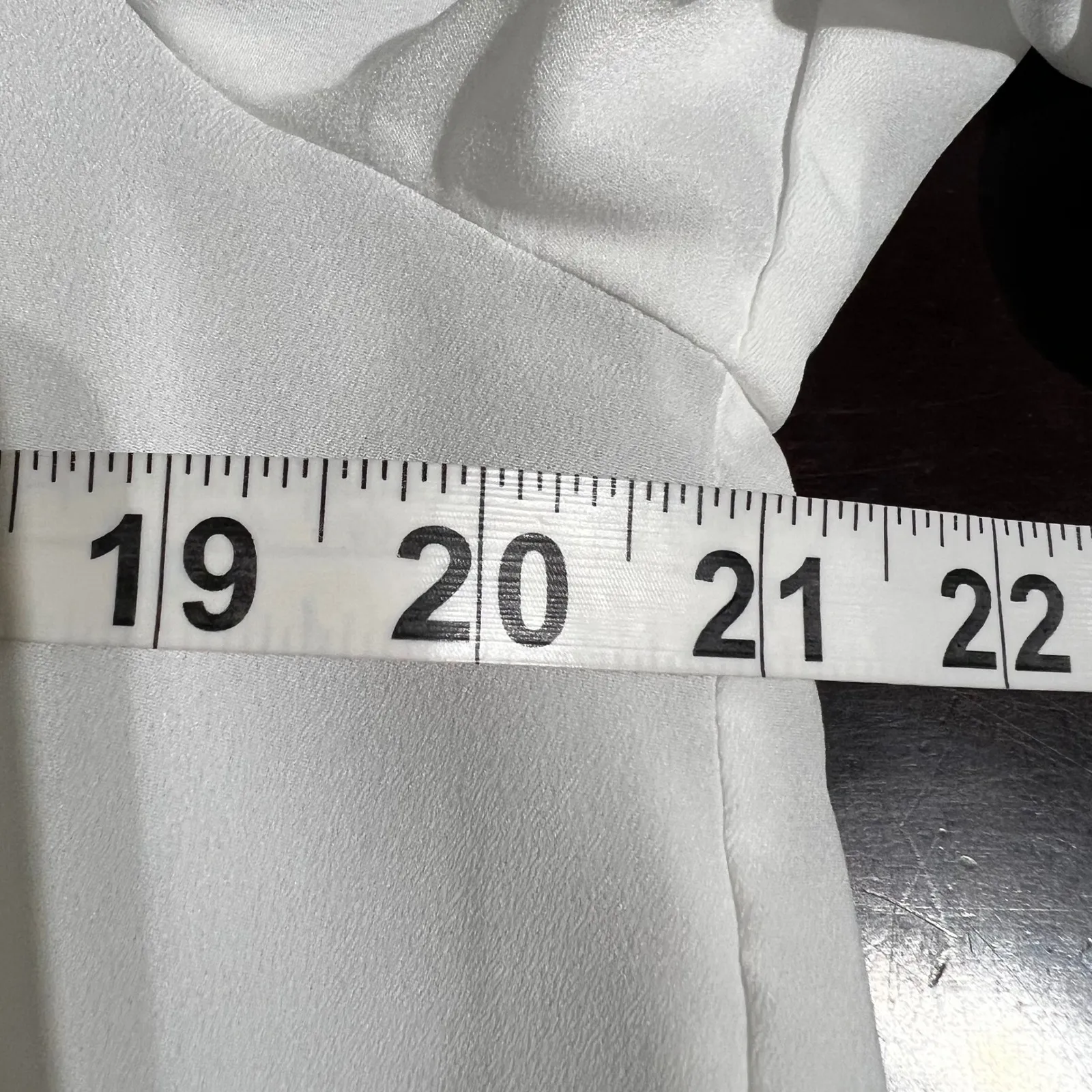 Haute Hippie White Blouse Billowy Statement Sleeves Silky Feel Size Large Flowy - Image 6