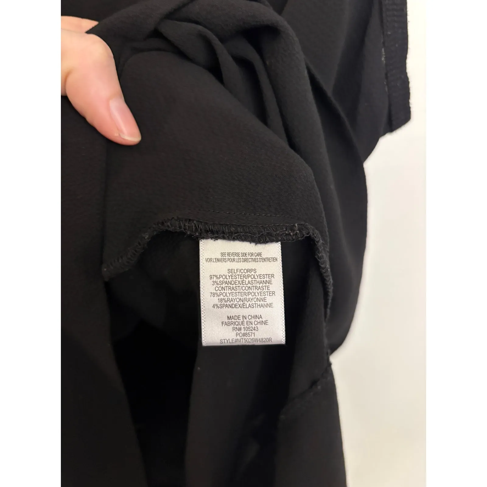 Bobeau Tank Top Womens Large Black Mock Neck Sleeveless Lightweight - Image 4