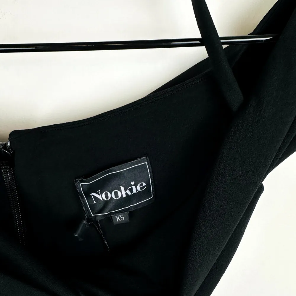 Nookie Athena Off Shoulder Midi Dress Black Sweetheart Cocktail Stretch XS NWT - Image 6